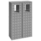 NNEVL Gabion Basket Posts 2 pcs 40x40x140 cm Iron