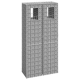 NNEVL Gabion Basket Posts 2 pcs 40x40x180 cm Iron