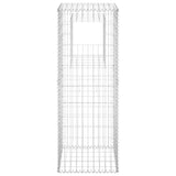NNEVL Gabion Basket Posts 2 pcs 50x50x140 cm Iron