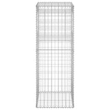 NNEVL Gabion Basket Posts 2 pcs 50x50x140 cm Iron