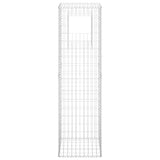 NNEVL Gabion Basket Posts 2 pcs 50x50x180 cm Iron