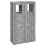 NNEVL Gabion Basket Posts 2 pcs 50x50x180 cm Iron