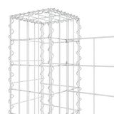 NNEVL U-shape Gabion Basket with 5 Posts Iron 500x20x100 cm