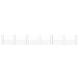 NNEVL U-shape Gabion Basket with 7 Posts Iron 740x20x100 cm