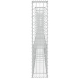NNEVL U-shape Gabion Basket with 8 Posts Iron 860x20x100 cm