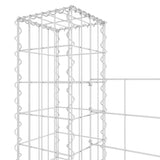 NNEVL U-shape Gabion Basket with 2 Posts Iron 140x20x150 cm