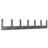 NNEVL U-shape Gabion Basket with 7 Posts Iron 740x20x150 cm
