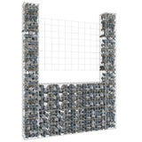 NNEVL U-shape Gabion Basket with 2 Posts Iron 140x20x200 cm