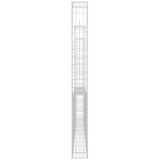 NNEVL U-shape Gabion Basket with 3 Posts Iron 260x20x200 cm