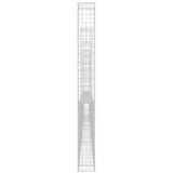 NNEVL U-shape Gabion Basket with 6 Posts Iron 620x20x200 cm