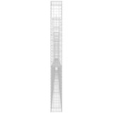 NNEVL U-shape Gabion Basket with 7 Posts Iron 740x20x200 cm