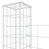 NNEVL U-shape Gabion Basket with 7 Posts Iron 740x20x200 cm