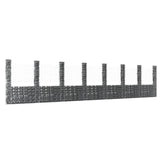 NNEVL U-shape Gabion Basket with 8 Posts Iron 860x20x200 cm