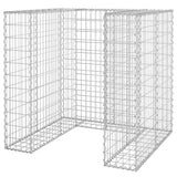 NNEVL Gabion Wall for Garbage Bin Galvanised Steel 110x100x110 cm