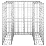 NNEVL Gabion Wall for Garbage Bin Galvanised Steel 110x100x110 cm