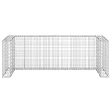 NNEVL Gabion Wall for Garbage Bins Galvanised Steel 320x100x110 cm
