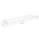 NNEVL Gabion Raised Bed Galvanised Steel 400x100x20 cm