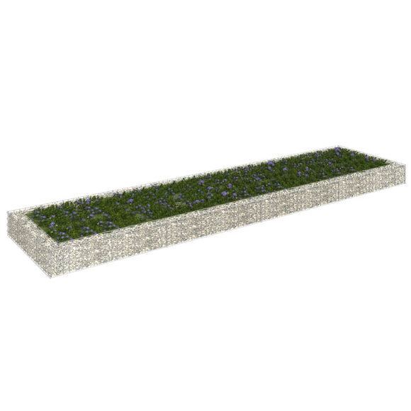 NNEVL Gabion Raised Bed Galvanised Steel 400x100x20 cm