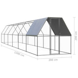 NNEVL Outdoor Chicken Cage 2x2x2 m Galvanised Steel