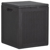 NNEVL Garden Storage Box 90L Black PP Rattan