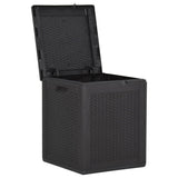 NNEVL Garden Storage Box 90L Black PP Rattan