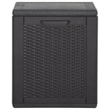 NNEVL Garden Storage Box 90L Black PP Rattan