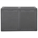 NNEVL Garden Storage Box 180L Black PP Rattan
