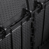 NNEVL Garden Storage Box 180L Black PP Rattan