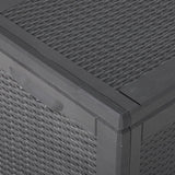 NNEVL Garden Storage Box 180L Black PP Rattan