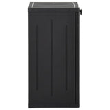 NNEVL Garden Storage Cabinet Black 65x45x88 cm PP Rattan