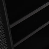 NNEVL Garden Storage Cabinet Black 65x45x88 cm PP Rattan