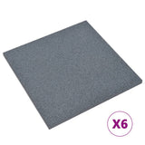 NNEVL Fall Protection Tiles 6 pcs Rubber 50x50x3 cm Grey