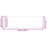 NNEVL Patio Retractable Side Awning 180x600 cm Grey