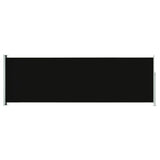 NNEVL Patio Retractable Side Awning 200x600 cm Black
