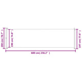 NNEVL Patio Retractable Side Awning 200x600 cm Black