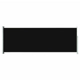 NNEVL Patio Retractable Side Awning 220x600 cm Black