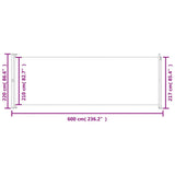 NNEVL Patio Retractable Side Awning 220x600 cm Black