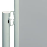 NNEVL Patio Retractable Side Awning 220x600 cm Grey