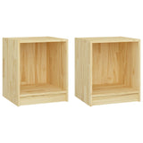 NNEVL Bedside Cabinets 2 pcs 35.5x33.5x41.5 cm Solid Pinewood