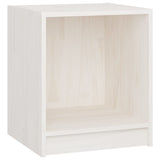 NNEVL Bedside Cabinet White 35.5x33.5x41.5 cm Solid Pinewood