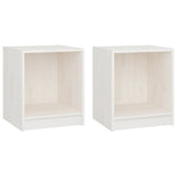 NNEVL Bedside Cabinets 2 pcs White 35.5x33.5x41.5 cm Solid Pinewood