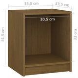 NNEVL Bedside Cabinets 2 pcs Honey Brown 35.5x33.5x41.5 cm Solid Pinewood
