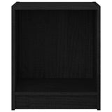 NNEVL Bedside Cabinet Black 35.5x33.5x41.5 cm Solid Pinewood
