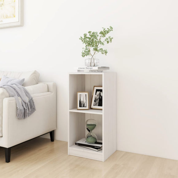 NNEVL Side Cabinet White 35.5x33.5x76 cm Solid Pinewood