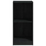 NNEVL Side Cabinet Black 35.5x33.5x76 cm Solid Pinewood