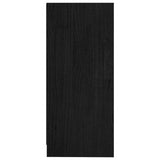 NNEVL Side Cabinet Black 35.5x33.5x76 cm Solid Pinewood