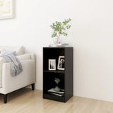 NNEVL Side Cabinet Black 35.5x33.5x76 cm Solid Pinewood