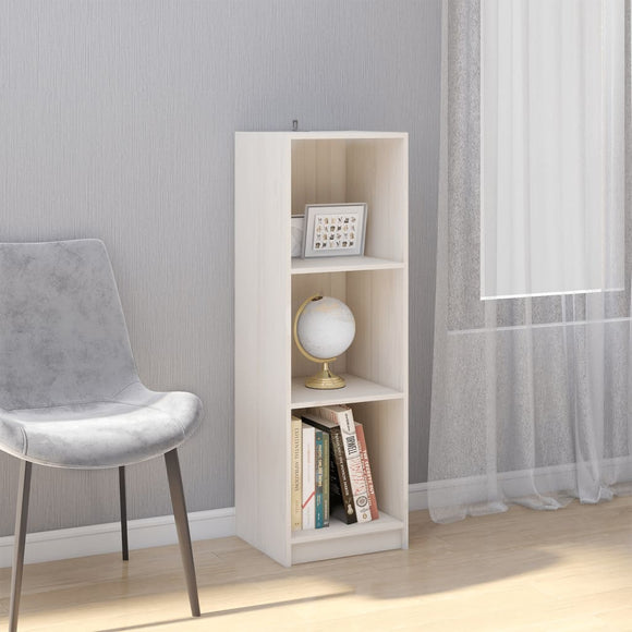 NNEVL Book Cabinet/Room Divider White 36x33x110 cm Solid Pinewood
