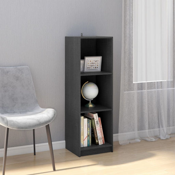 NNEVL Book Cabinet/Room Divider Grey 36x33x110 cm Solid Pinewood