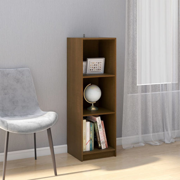 NNEVL Book Cabinet/Room Divider Honey Brown Solid Pinewood